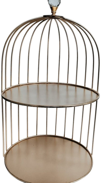 Crystal Cage 2 Tier Cake Stand, 10"D PLATE SIZE