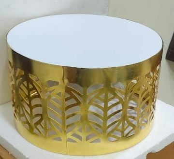 Net Jali Base with White Plate Cake Stand