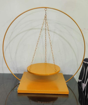 Hoop Chandelier Cake Stand with Jhoomar – 25" Hoop, Base 16"x16"
