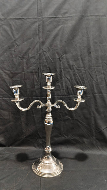 ALUMINIUM CANDLE STAND 3 LITE  GOLD