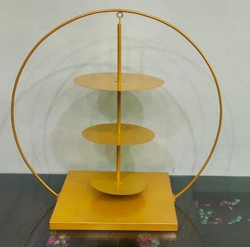 Hoop Chandelier Cake Stand – 3 Tier, 25" Hoop, Base 16"x16