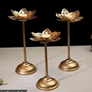Lotus Small T-Light Stand – Set of 3, Design 4