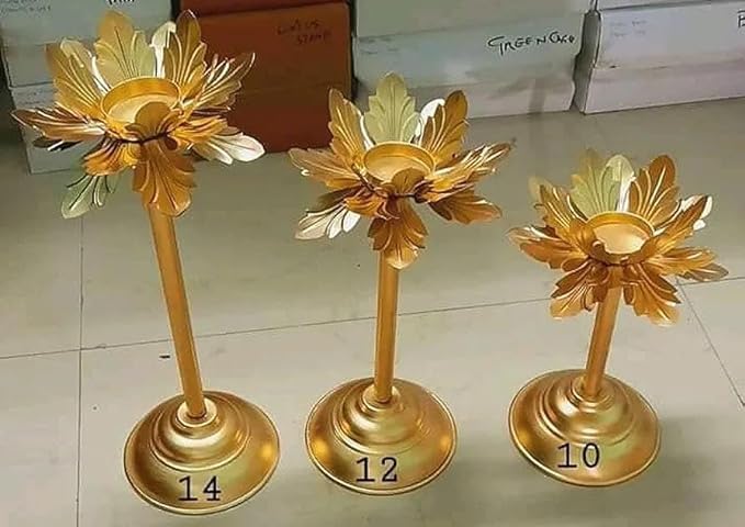 Lotus Small T-Light Stand – Set of 3, Design 3