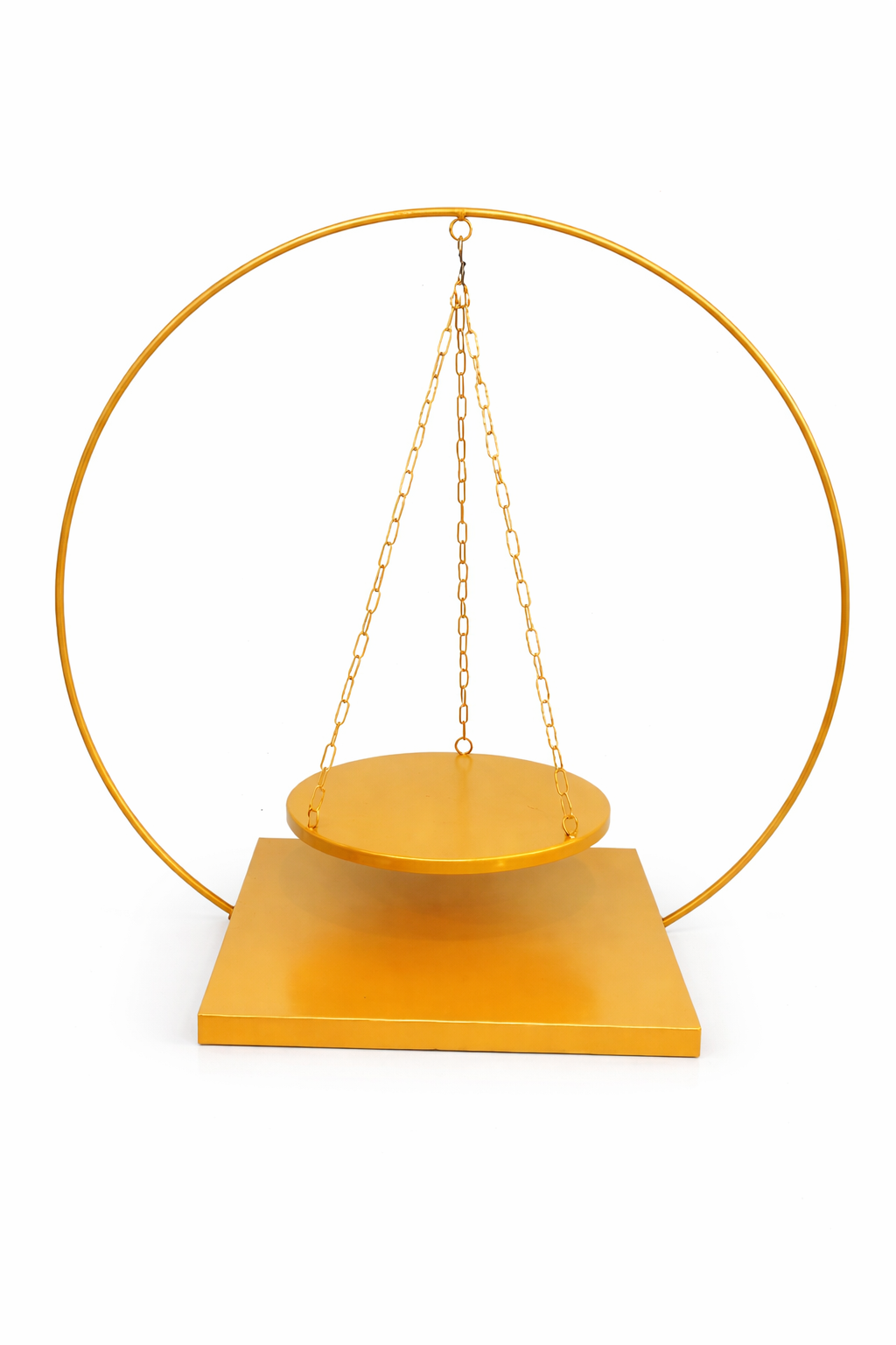 Hoop Chandelier Cake Stand with Jhoomar – 25" Hoop, Base 16"x16"
