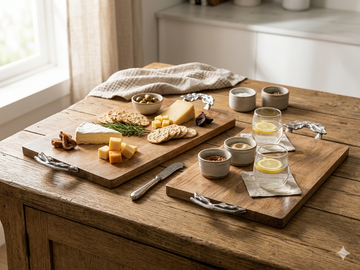 MANGO WOOD TRAY RECTANGULAR WITH PREMIUM METAL HANDLE