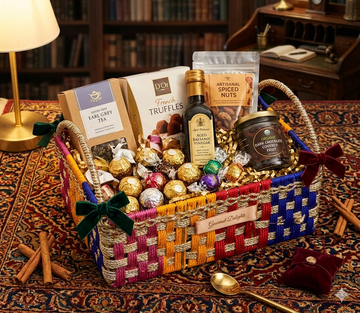 METAL RECTANGULAR MACRUM COLOURFUL BASKET - 12"X8"X4.5"