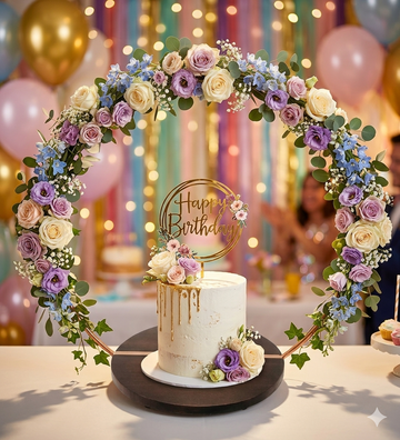 Round Wooden Hoop Stand – 23" Hoop with Round Base