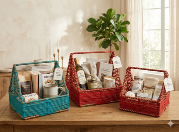 HUT HAMPER BASKET HAND WEAVED 2 COLOUR OPTIONS COLOUR - 3 SIZE OPTIONS
