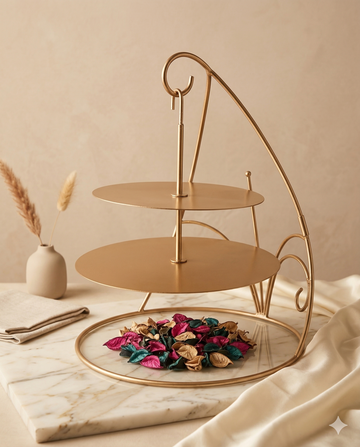 Double Tier Chandelier Cake Stand