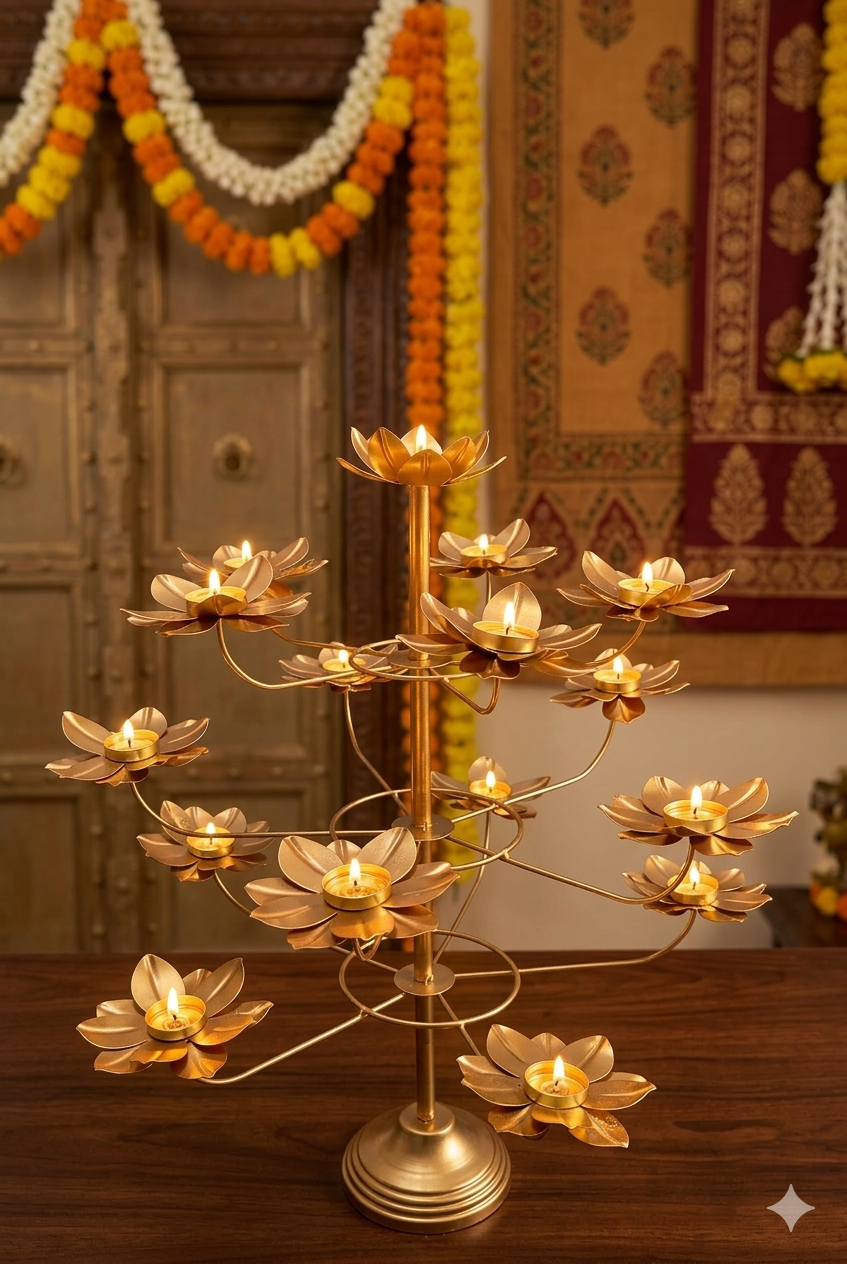 METAL TREE TLIGHT STAND 3 LAYERS 16 LITE - 24"X24"X27"