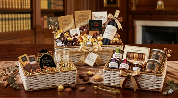 METAL RAFIA HAMPER BASKETS 3 SIZE OPTIONS