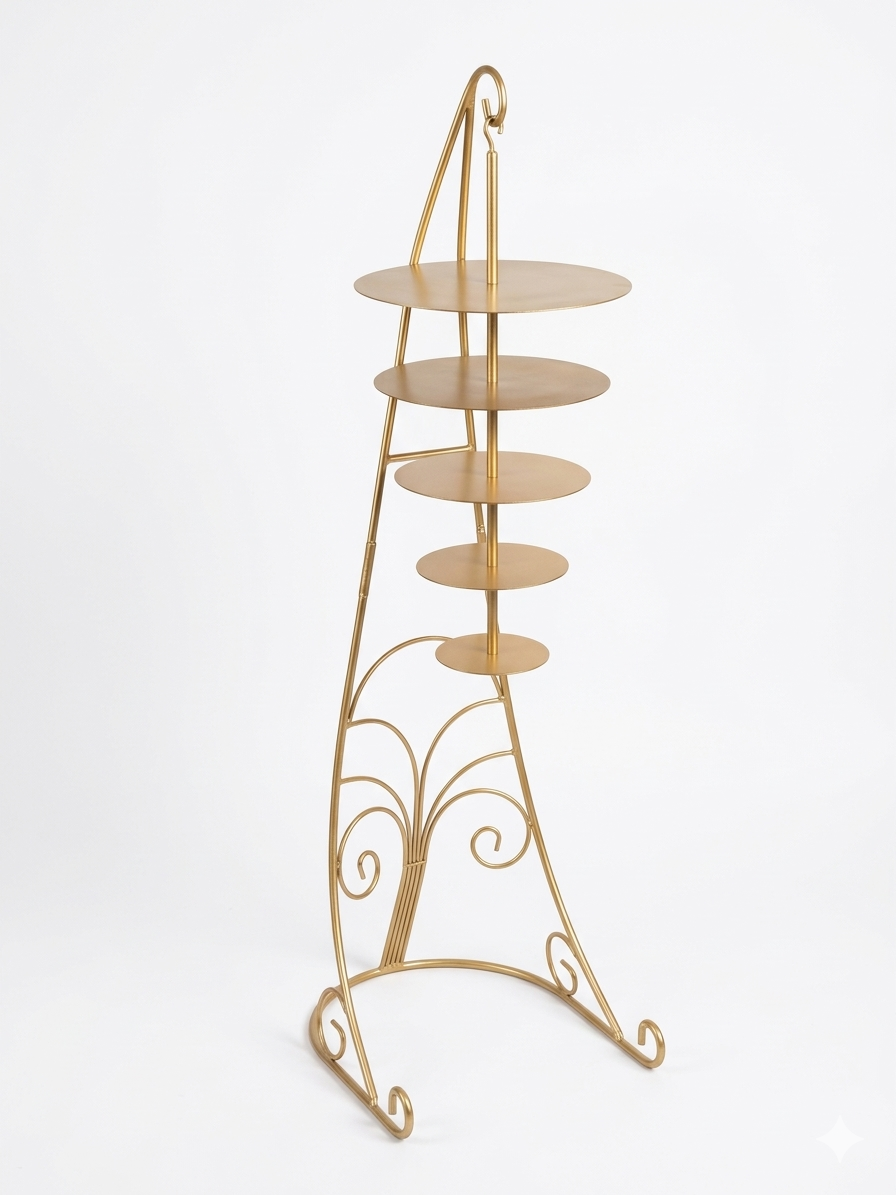 Cake Stand Chandelier – 60" Height, 5 Tier (6", 8", 10", 12", 14")
