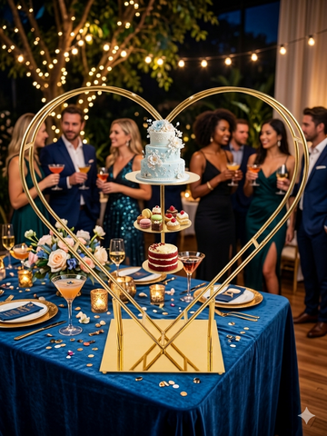 Heart Shape Chandelier – 36" Height, 3 Tier (8", 10", 12")