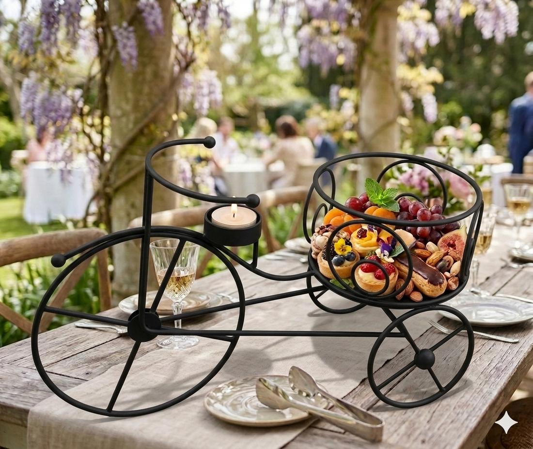 METAL TRICYCLE WITH BASKET RICKSHAW