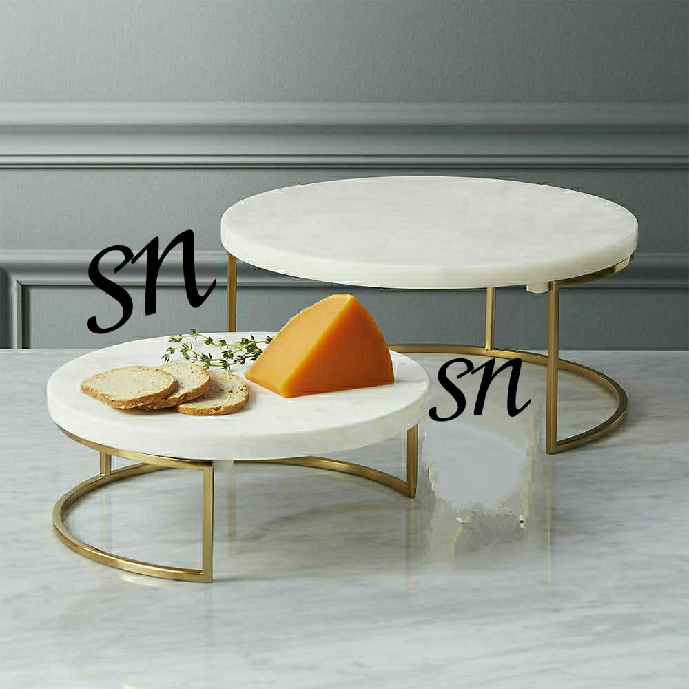 Marble Round Cake Stand – Set of 2