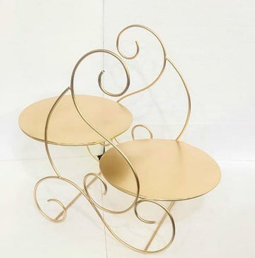 S - SHAPE ,2-Tier Cake Stand WITH 8" PLATES