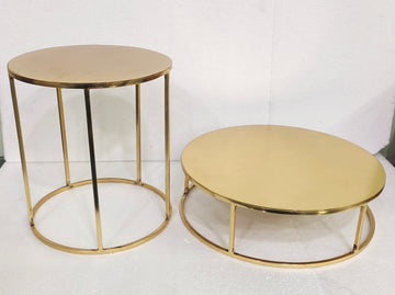 Double Round Cake Spacer – Gold Plated