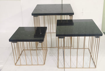 Marble Square Cake Stand – Set of 3