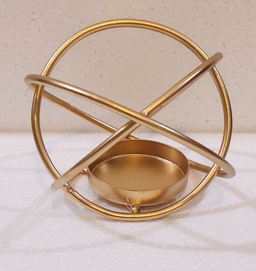 Ring Shape T-light Holder with Glass