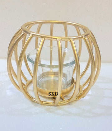 Ball Shape T-light with Glass set of 5
