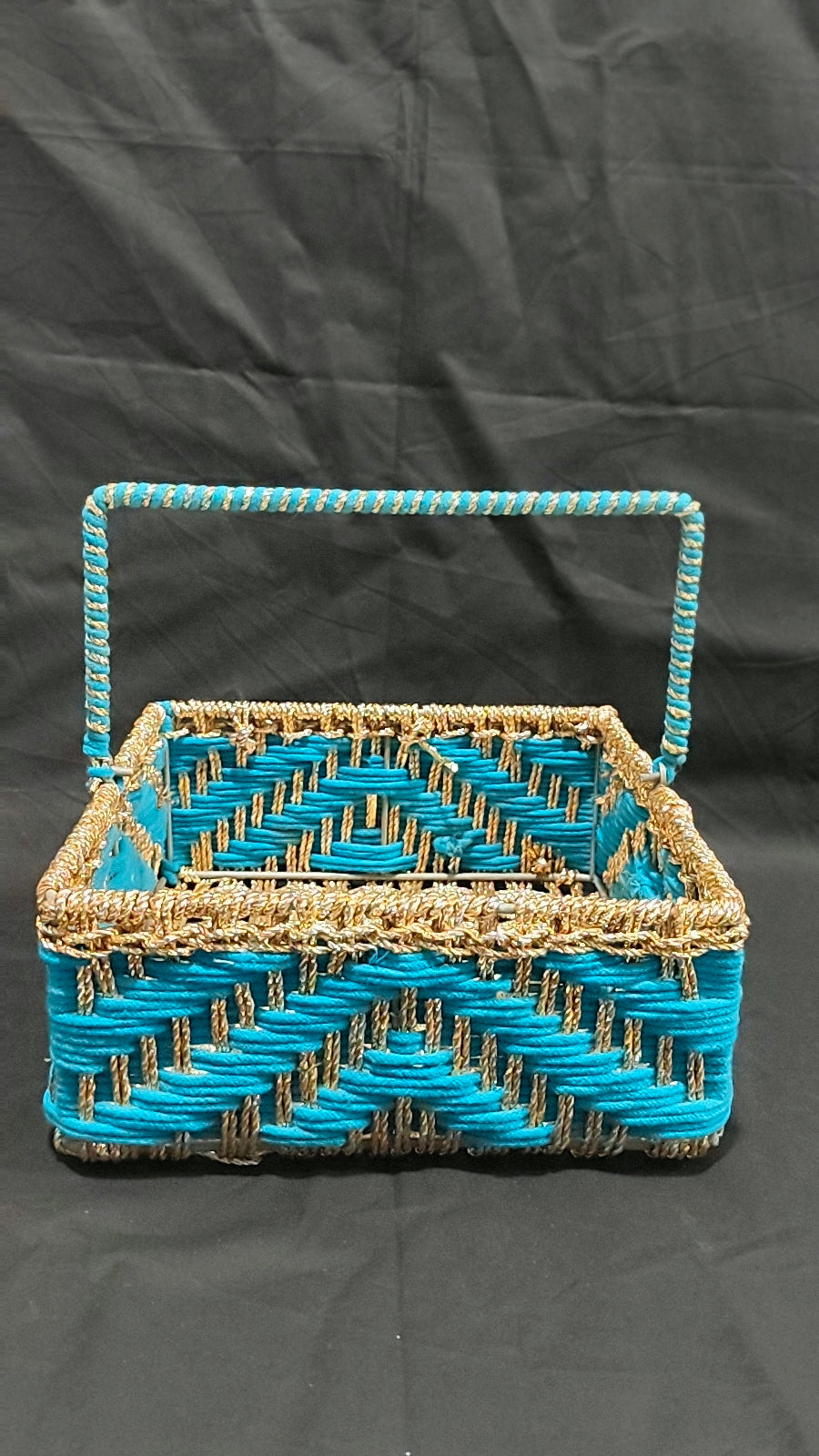 SKD HAMPER HANDWEAVED BASKET 10X10- 4 COLOUR OPTIONS