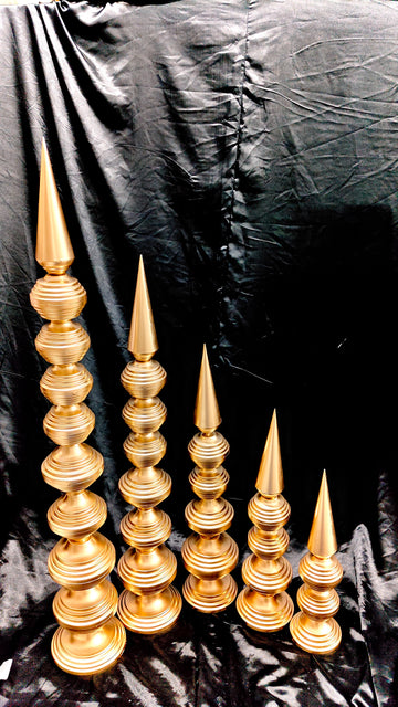 METAL KALAS UNIQUE DESIGN SET OF 5 - 46", 36", 29", 22", 18"H