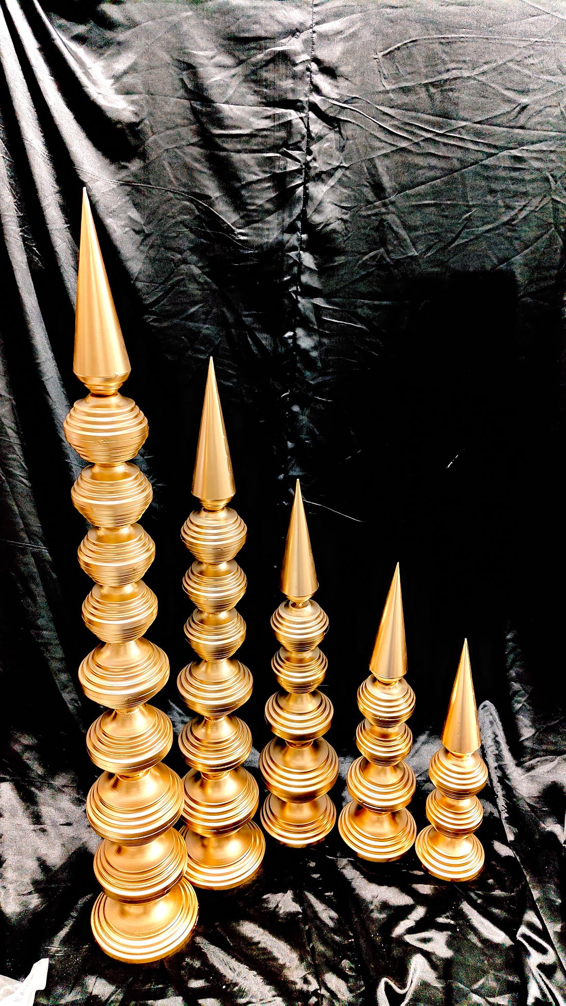 METAL KALAS UNIQUE DESIGN SET OF 5 - 46", 36", 29", 22", 18"H