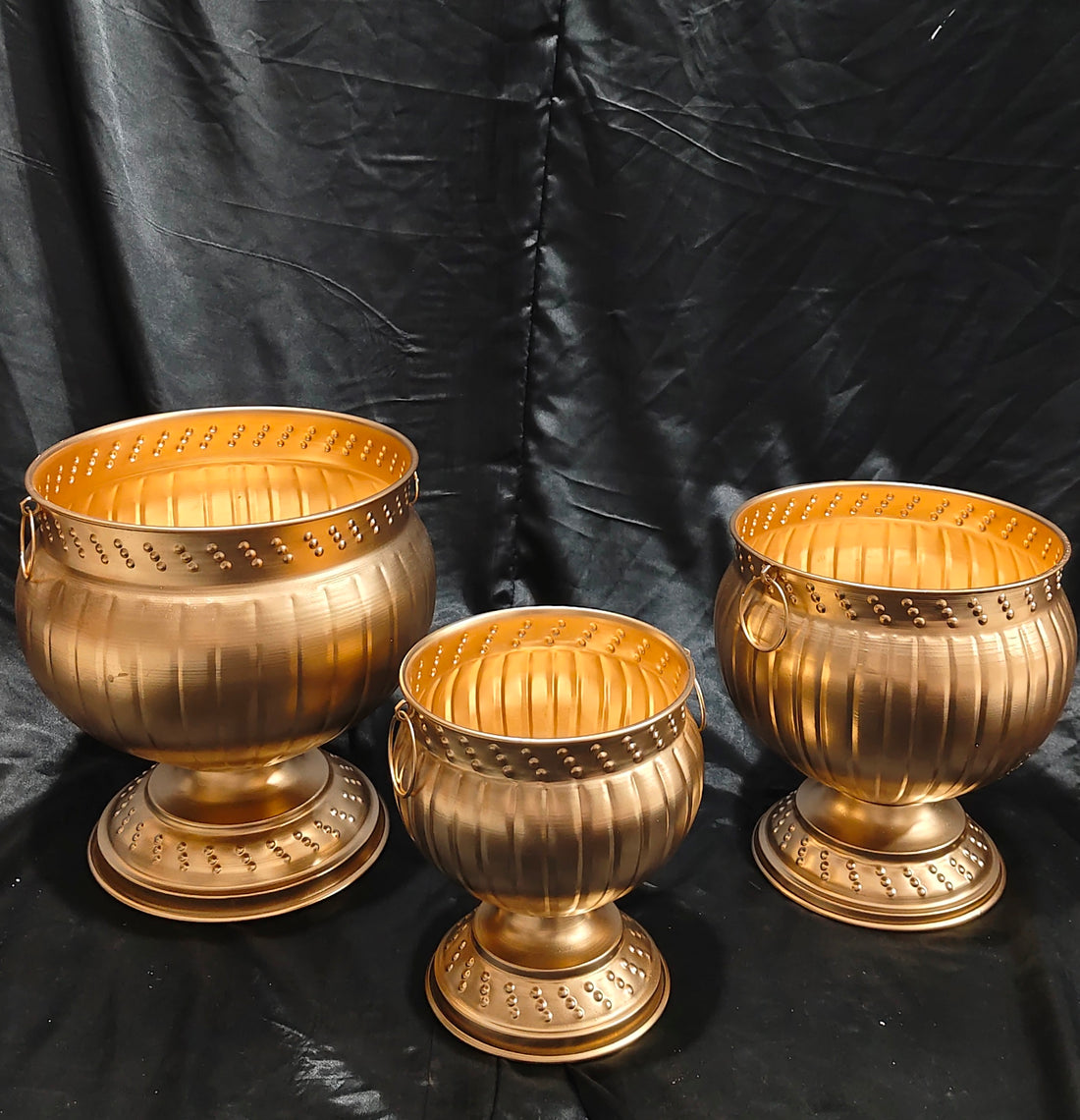 METAL EVENT VASES GANGALAM GOLD 3 SIZE OPTIONS