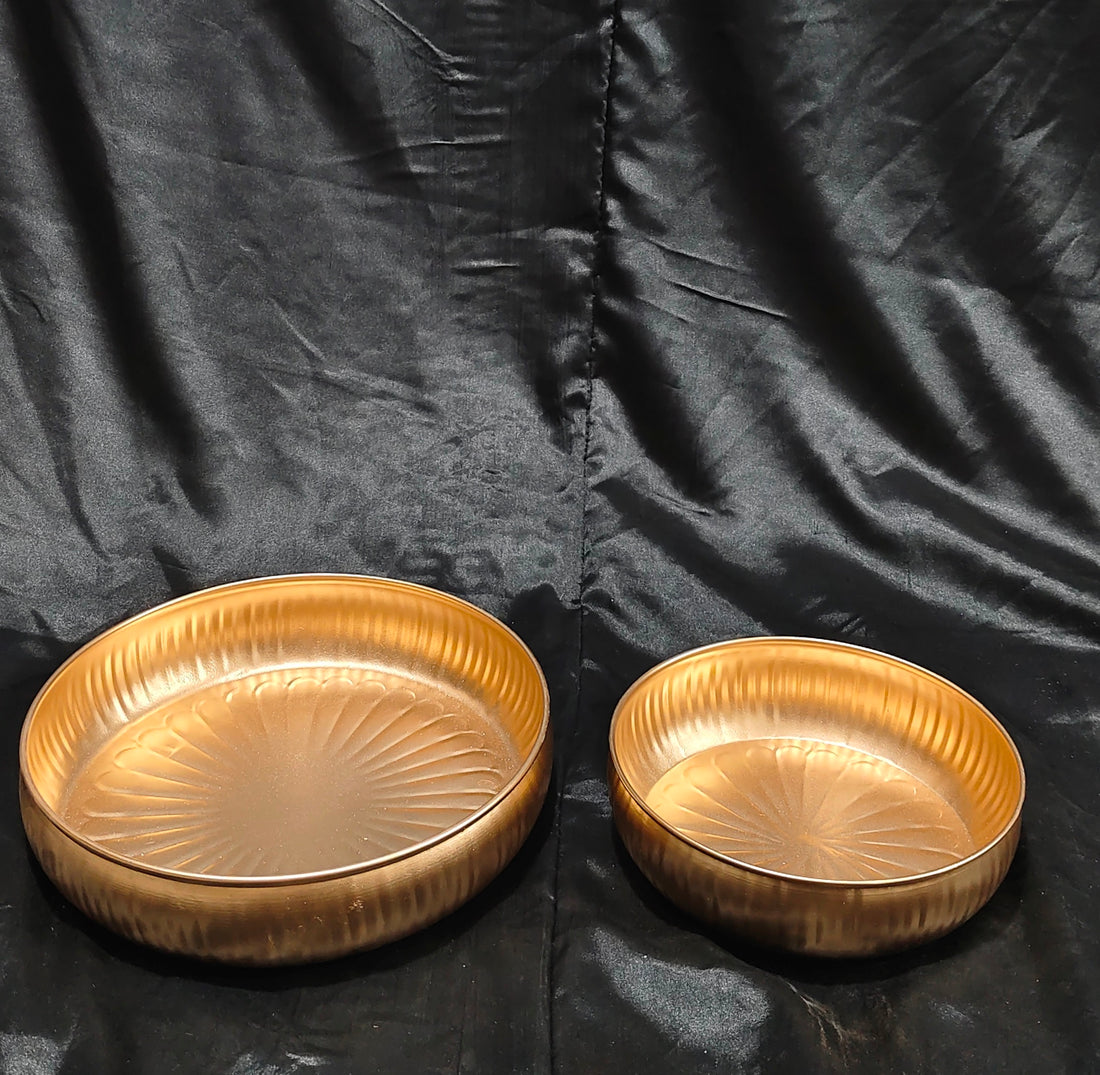 METAL URLI PARAT ROUND WITH DESIGN S/2 - 8"X8", 10'X10"