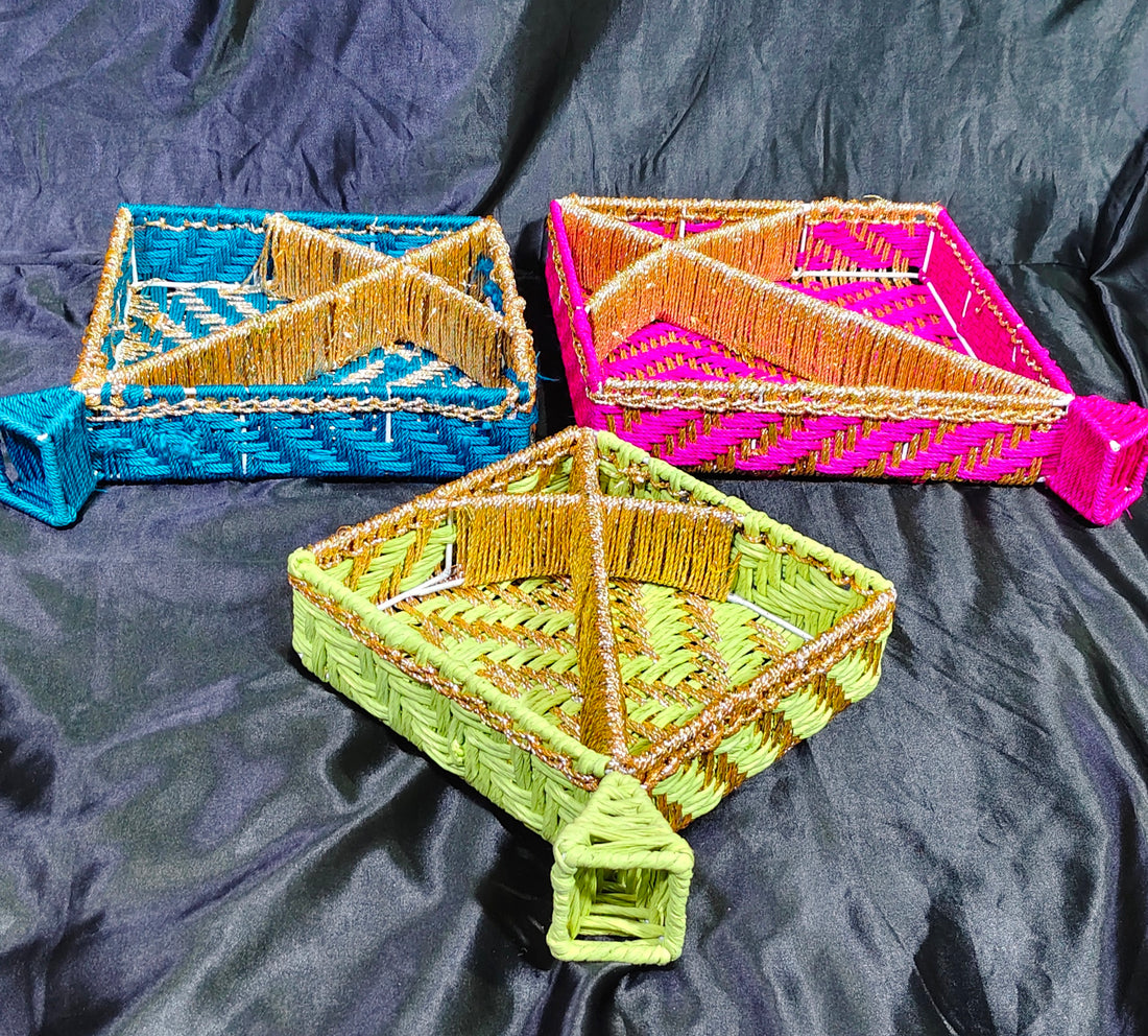 METAL KITE SHAPE BASKET TRAYS WITH 3 SIZE OPTIONS AND 3 COLOUR OPTIONS