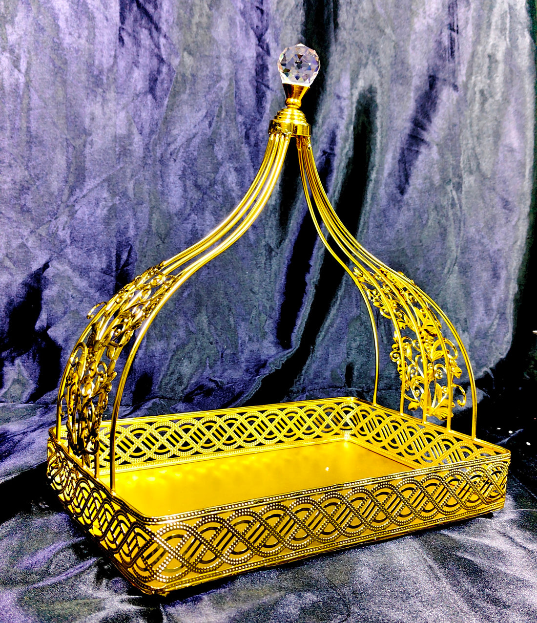 Metal Gold Dome Basket Size 12x8x14