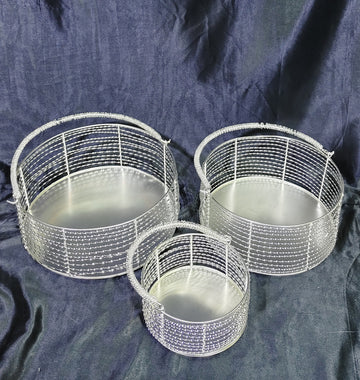 METAL ROUND SHAPE SPIRAL TAR BASKET 3 OPTIONS