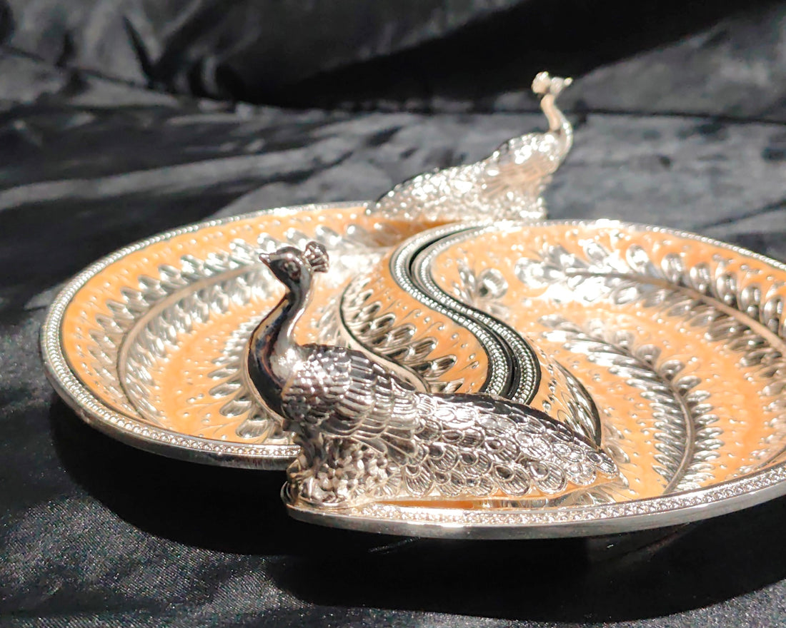 SKD LUXURY DRYFRUIT PLATAR ROUND ORANGE --8''X8''