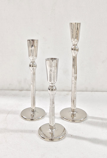 ALUMINIUM CANDLE STAND S/3