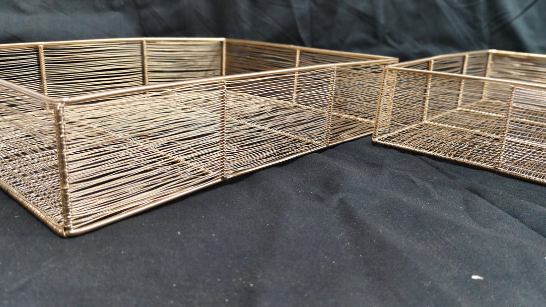 METAL HAMPER TRAY NEW WEAVING