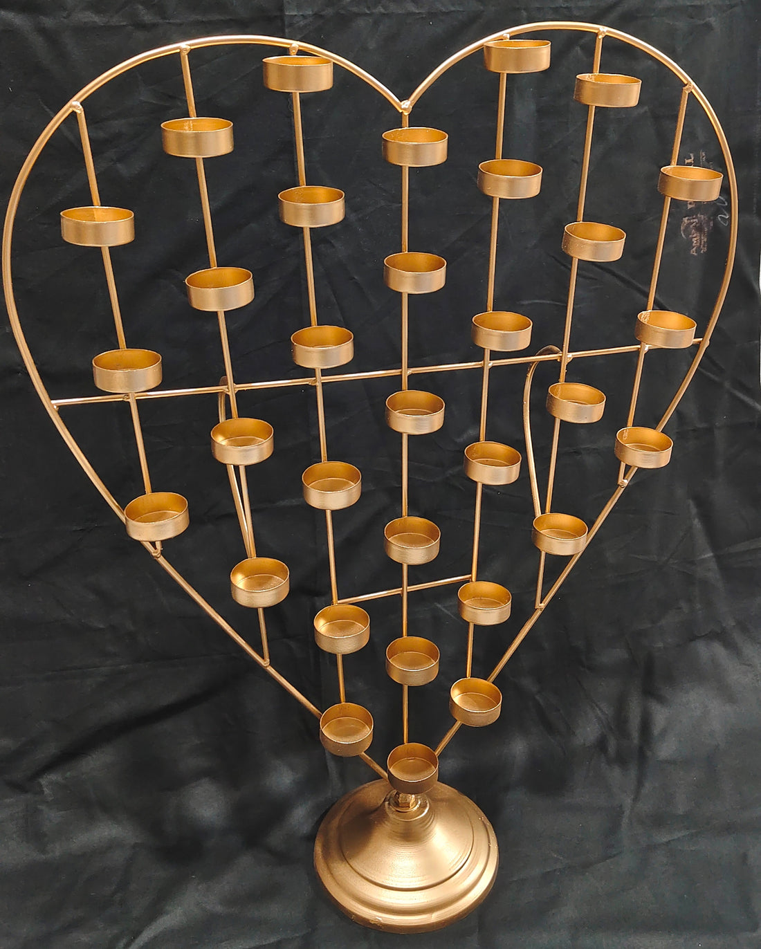 METAL 46 LITE HEART SHAPE TLIGHT HOLDER PERFECT GFPR ANY OCCASION - 33"H