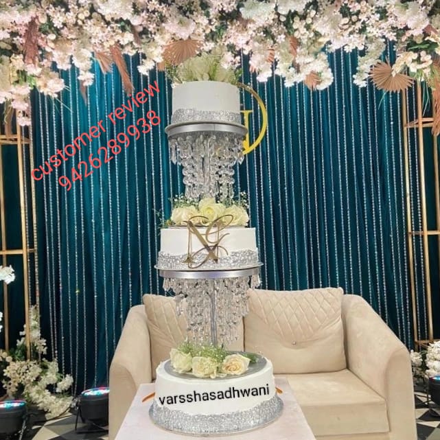 Crystal Cake Spacers – Set of 2