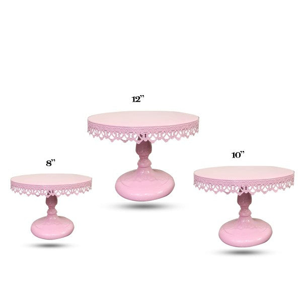 Cake Stand with Aluminum Base and Bell Top – Set of 3